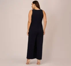 Adrianna Papell Jumpsuits|Formal Dresses*Plus Size Sleeveless Asymmetrical Jumpsuit In
