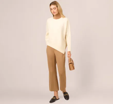 Adrianna Papell Pants & Skirts|Co-Ord Sets*Ponte Knit Pull On Pant With Kick Flare Hem In Rich Camel