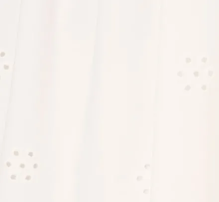 Adrianna Papell Day Dresses|Little White Dresses*Puff Short Sleeve Eyelet Dress With Empire Waist In
