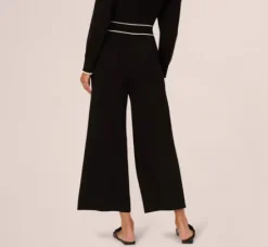 Adrianna Papell Pants & Skirts|Co-Ord Sets*Pull On Sweater Pant With Contrast Tipping In Black Ivory