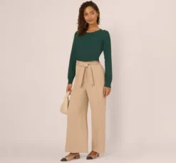 Adrianna Papell Tops & Blouses|Sweaters*Ribbed Detail Embellished Pullover Sweater In Deep Forest