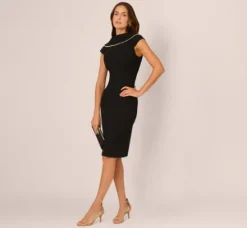 Adrianna Papell Wedding Guest Dresses|Day Dresses*Roll Neck Pearl Midi Dress In
