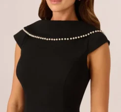 Adrianna Papell Wedding Guest Dresses|Day Dresses*Roll Neck Pearl Midi Dress In