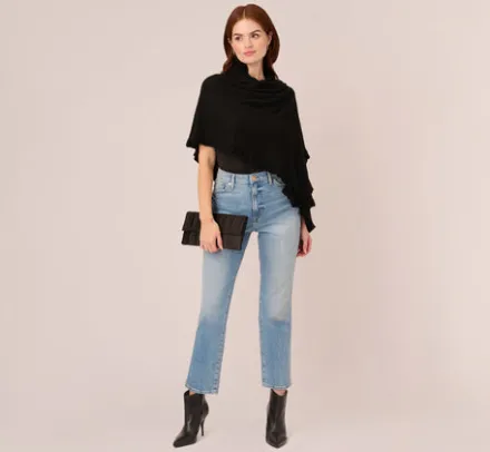 Adrianna Papell S'Hug®*Ruffled S'Hug® With Hidden Tunnel Sleeves In