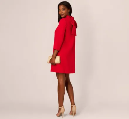 Adrianna Papell Wedding Guest Dresses|Ap Exclusives*Ruffle Mock Neck A Line Shift Dress In