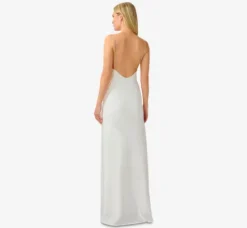 Adrianna Papell Formal Dresses*Satin Cowl Slip Gown In