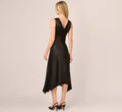 Adrianna Papell Wedding Guest Dresses|Day Dresses*Satin Lace Midi Slip Dress In