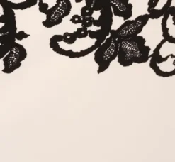 Adrianna Papell Day Dresses|Little White Dresses*Scroll Lace Midi Dress With Three Quarter Sleeves In Ivory Black