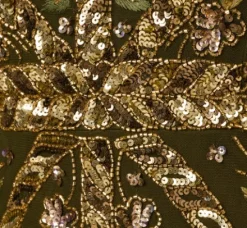 Adrianna Papell Wedding Guest Dresses|Grandmother Of The Bride & Groom*Sequin Beaded Ankle Length Dress With Flutter Sleeves In