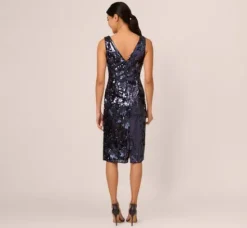 Adrianna Papell Wedding Guest Dresses|Petite-Friendly*Sequin Sheath Dress In