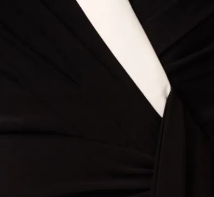Adrianna Papell Wedding Guest Dresses|Formal Dresses*Shawl Collar Jersey Gown In Black Ivory