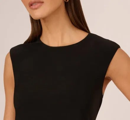 Adrianna Papell Wedding Guest Dresses|Day Dresses*Sleeveless Blouson Dress With Shirred Skirt In