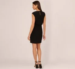 Adrianna Papell Wedding Guest Dresses|Day Dresses*Sleeveless Blouson Dress With Shirred Skirt In