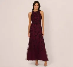 Adrianna Papell Wedding Guest Dresses|Formal Dresses*Sleeveless Blouson Mermaid Gown With Jasmine Beading In