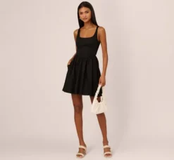 Adrianna Papell Wedding Guest Dresses|Day Dresses*Sleeveless Fit And Flare Dress With Square Neckline In