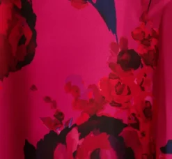 Adrianna Papell Wedding Guest Dresses*Sleeveless Fit And Flare Rose Jacquard Ankle Length Dress In Pink Multi