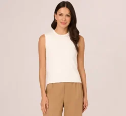 Adrianna Papell Tops & Blouses|Sweaters*Sleeveless Pearl Neck Sweater In