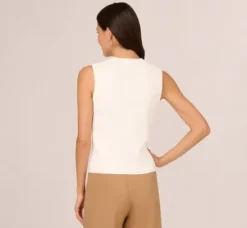 Adrianna Papell Tops & Blouses|Sweaters*Sleeveless Pearl Neck Sweater In