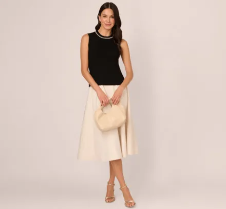 Adrianna Papell Tops & Blouses|Sweaters*Sleeveless Pearl Neck Sweater In