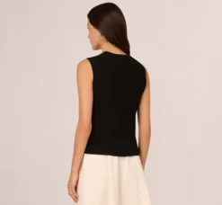Adrianna Papell Tops & Blouses|Sweaters*Sleeveless Pearl Neck Sweater In