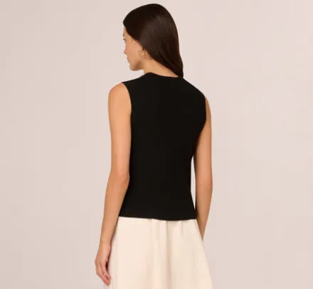 Adrianna Papell Tops & Blouses|Sweaters*Sleeveless Pearl Neck Sweater In