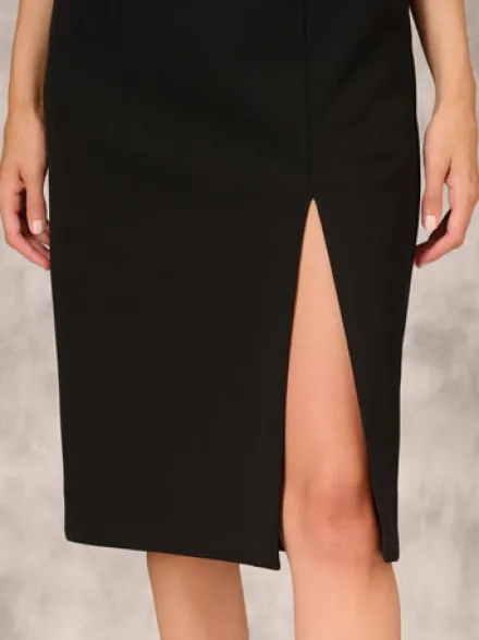 Adrianna Papell Wedding Guest Dresses|Petite-Friendly*Sleeveless Sheath Dress With Ruffle Accents In