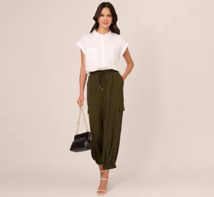 Adrianna Papell Tops & Blouses|Co-Ord Sets*Sleeveless Utility Shirt With Chest Pockets In