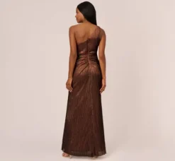 Adrianna Papell Wedding Guest Dresses|Formal Dresses*Stardust Pleated Draped One Shoulder Gown In