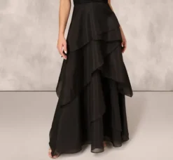 Adrianna Papell Wedding Guest Dresses|Formal Dresses*Strapless Organza Ball Gown With Off The Shoulder Neckline In