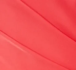 Adrianna Papell Wedding Guest Dresses|Petite-Friendly*Stretch Satin One Shoulder Midi Dress With Fringe Skirt In Spicy Coral