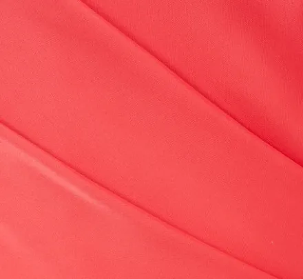 Adrianna Papell Wedding Guest Dresses|Petite-Friendly*Stretch Satin One Shoulder Midi Dress With Fringe Skirt In Spicy Coral
