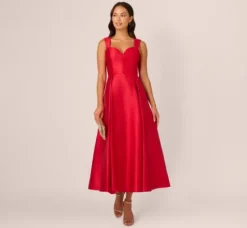Adrianna Papell Wedding Guest Dresses*Sweetheart Mikado Ankle Dress In