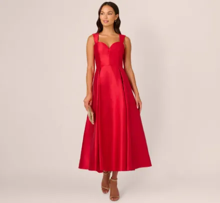 Adrianna Papell Wedding Guest Dresses*Sweetheart Mikado Ankle Dress In