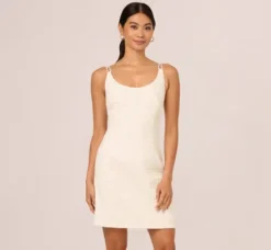 Adrianna Papell Day Dresses*Tweed Pearl Short Dress In