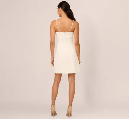 Adrianna Papell Day Dresses*Tweed Pearl Short Dress In