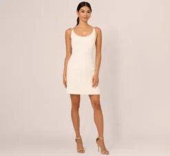 Adrianna Papell Day Dresses*Tweed Pearl Short Dress In