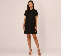 Adrianna Papell Wedding Guest Dresses|Ap Exclusives*Tweed Sheath Dress With Short Sleeves In
