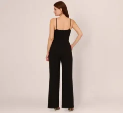 Adrianna Papell Jumpsuits|Day Dresses*Wide Leg Jumpsuit With Pearl Chain Spaghetti Straps In